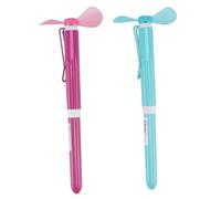 jojofuny 2Pcs Mini Fan Pen Creative Multifunction Ballpoint Pen for Students Portable Writing Tools Pink for School Supplies and Fun Daily Use