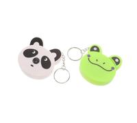 jojofuny 2pcs Mini Retractable Tape Measure Keyring Cartoon Animal Design with Automatic Retractable Function Comfortable Abs Grip Practical Measuring Tool for Home Office Go Use