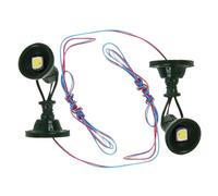 jojofuny 2pcs Mini Signal Light Model for Train Layouts, Stainless Steel Decorative Micro Landscaping Lamp Green Light, 1/87 Scale, for Sand Table and Mini House Decor