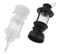 jojofuny 2pcs Miniature Retro Oil Lanterns for Dollhouse Scene Lighting Charming Small Dollhouse Micro Landscape Accessories Portable Street Light Model Decorations in White Black