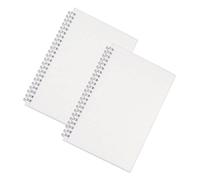 jojofuny 2Pcs Minimalist Spiral Coil Notebook Transparent Lined Notepad with Dull Polish Finish Wirebound Journal Diary for School Scrapbook and Daily Notes
