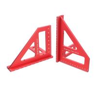 jojofuny 2pcs Multi-angle Measuring Ruler for Woodworking and Carpentry, Aluminium Alloy Triangle Square with Imperial and Metric Scales, Precision Woodworking Marking and Measuring Tool
