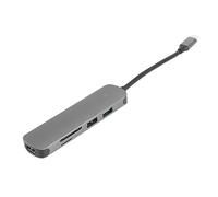 jojofuny 2pcs Multi-port Usb Hub 4 Usb 3.0 Dock Holder Aluminum for Phone Laptop
