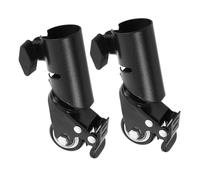 jojofuny 2pcs Mute Swivel Speaker Tripod Wheels for Tube Stands Silent Rolling Casters with Smooth Mobility Easy Installation Stable Support for Audio Equipment and Sound Systems