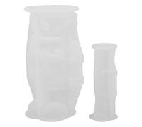 jojofuny 2PCS Nutcracker Shape Candle Molds - Cute Christmas Ornament Silicone King and Soldier Molds for Epoxy Resin Candle Soap