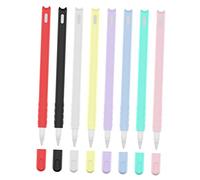 jojofuny 2pcs Pen Cap Cartoon Cat Head Shaped Silicone Case Cover Compatible for Apple Pencil Pig Pattern Case for Pencil Use during Writing
