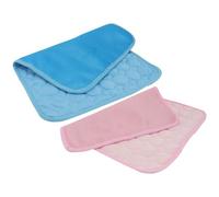 jojofuny 2pcs Pet Cooling Mat for Rabbits and Guinea Pigs, Pink Polyester Cloth Sleeping Bed with Rapid Heat Dissipation and Environmental Protection Features, Washable Pet Rest Nest