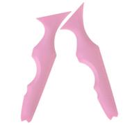 jojofuny 2Pcs Pink Silicone Eyeliner Guide Stencils Makeup Aid Tool for Precise Eyebrow and Lip Liner Application, Reusable Beauty Template for Beginners and Travel