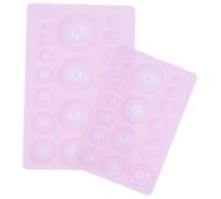 jojofuny 2pcs Plastic Clay Craft Molds Semi Sphere Gauges DIY Clay Making Tools for Resin Plastic Material Small and Large Pink Half Ball and Crafting