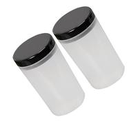 jojofuny 2Pcs Plastic Paint Brush Cleaner Bottle Removable Design for Easy Cleaning Holds Various Brush for Artists and Nail Art Multi-purpose Brush Washer with Cleaning Groove