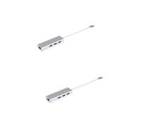 jojofuny 2pcs Port Usb Type-c to Usb Hub Ethernet Adapter Mbps for Laptop Pc Tv