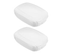 jojofuny 2pcs Portable Hearing Aid Case with Moisture Protection and Shock Absorption, Small White Hard Storage Box Made of Silicone and Abs, for Everyday Carrying and Travel