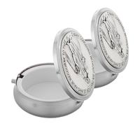 jojofuny 2pcs Portable Mini Jewelry Trinket Case for Catholics Keepsake Holder for First Communion Baptism