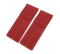jojofuny 2pcs Pu Leather Pen Sleeve Vintage Matte Pen Holder for Nurses Doctors Wine Red Organizer Pouch Pocket Protector for Daily Use