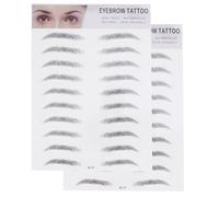jojofuny 2pcs Realistic 3d Artificial Eyebrow Stickers for People with Light or Sparse Eyebrows, Waterproof Paper Material, Long-lasting Brow Transfers for Women Beginners
