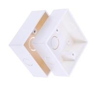 jojofuny 2pcs Recessed Mount Socket Box Type with Imperial Screws Dustproof Electrical Outlet Boxes for Home Office Commercial Use Easy Installation Safety Compliance