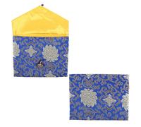 jojofuny 2pcs Rectangular Brocade Buddhist Beads Storage Pouch Chinese Cloud Button Closure, Travel Jewelry Organizer Bag for Women, Small Jewellery Storage Case