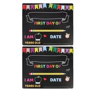 jojofuny 2pcs Reusable First and Day of School Chalkboard Signs for Kindergarten Portable Black Writing Boards with Smooth Surface for Creative Lessons and Photo Props