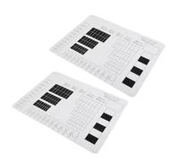 jojofuny 2Pcs Silicone Nail Art Practice Mat 40X30Cm Non-Slip Nail Tech Table Pad with Picture Background for Manicure Salon Use