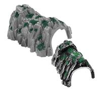 jojofuny 2Pcs Simulated Cave Train Tunnel Model Plastic Decorative for Railway Scene Building Miniature DIY Tunnel Accessory to Enhance Imagination and Hands Skills