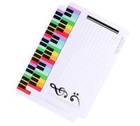 jojofuny 2pcs Small Music Staff Dry Erase Board Whiteboard for Home and School Teaching, Double-Sided Writable Music White Board for Practice and Learning