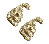 jojofuny 2pcs Snake Shaped Incense Burner Made of Brass in Golden Colour, Multi-functional Incense Holder to Quality of Life, for Kitchen and Study Decoration
