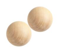 jojofuny 2pcs Solid Wood Craft Balls Unfinished Round Wood Balls for Artists and DIY Enthusiasts Natural Beige Color Easy to Craft and Carve Timeless Appeal Organic Beauty for DIY Projects