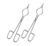 jojofuny 2pcs Stainless Steel Crucible Tongs Heavy Duty Lab Tool for Metal Melting Jewelry Casting Long with Precision Grip Heat Resistant Ergonomic Design