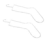 jojofuny 2pcs Stainless Steel Sock Blockers Hanger Sock Hangers for Drying Rack for Knitting and Crochet Multi-Functional Shaping and Display Silver