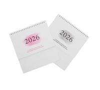 jojofuny 2pcs Standing Flip Desk Calendar with Coil Binding Gradient Color Monthly Planner for Home Office Students Teachers English Countdown and Built in Note Section for Daily Scheduling