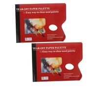 jojofuny 2pcs Tearable Palette Paper Pads for Adults Portable Paint Mixing Pads for Acrylic Watercolor Oil Paints Clean Peel Off Sustainable Design for Outdoor Sketching and Art Creation