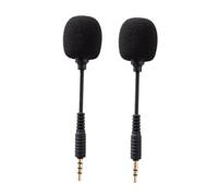 jojofuny 2pcs Tiny Condenser Microphone Mobile Phone Mic Mini Live Streaming Mic Computer Microphone Denoise Comfortable Sponge Cover Compact Design