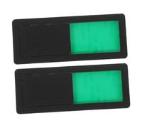 jojofuny 2pcs Toilet Door Signboard for Office Bathroom Self-adhesive Privacy Indicator Sliding Vacancy Sign Abs Material Easy Installation Practical Use