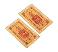 jojofuny 2pcs Traditional Chinese Tai Sui Amulet Cards Aluminum Magnesium Alloy Metal Wealth Protection Feng Shui Home Decor Lucky Prosperity and Blessings