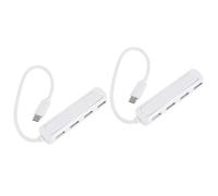 jojofuny 2pcs Type-c Hub Otg Converter Type-c to USB Adapter Usb-c Hub for Laptop Desktop Office Use