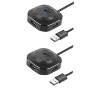 jojofuny 2pcs Usb 2.0 Hub 4-port Usb c Connector Lightweight Design Perfect for Laptop Computer Phone