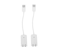 jojofuny 2pcs USB Sound Card Laptop External Adapter for Desktop Cable Independent Sound Card for Computer Audio Enhancement