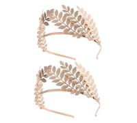 jojofuny 2pcs Vintage Gold Greek Leaf Headband Roman Goddess Crown Bridal Hairpiece for Wedding Carnival Halloween Parties Crown Inspired by Greek Mythology
