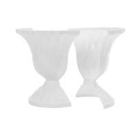 jojofuny 2pcs Wall-mounted Decorative Half Vases for Flowers, Rustic White Greek Style Flower Holders, Aesthetic Indoor Room Decor Plant Holders for Wedding and Home Display