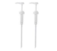 jojofuny 2pcs White Plastic Shampoo Bottle Pump Dispenser with Strong Applicability and Quick Installation, Universal Refillable Pump for Shampoo and Conditioner Bottles, for Home Use