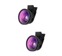 jojofuny 2pcs Wide Angle Macro Phone Lens No Distortion Camera Lens for Detachable Clamp Design