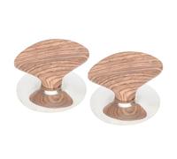 jojofuny 2pcs Wood Grain Pot Lid Handle Stainless Steel Base Anti-Scald Replacement Kettle and Pan Lid Knobs Sturdy Pot Cover Handles for Cooking