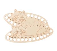 jojofuny 2pcs Wooden Wing Thread Organizer Winder Plate Portable Design Delicate Style Khaki Color Separates Threads of Colors for Novices Embroidery Storage