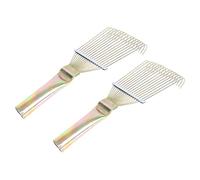 jojofuny 2pcs Wool Rake Wool Comb Lightweight Wear-resistant Steel Portable Animal Husbandry Supplies Pet Grooming Tool with Assorted style for Cattle and Dogs