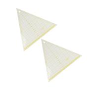 jojofuny 2Pcs Yellow Acrylic Quilting Ruler Triangle Shape Sewing Ruler Equilateral Patchwork Template for Precise Cutting DIY Craftwork Tailors and Hobbyists