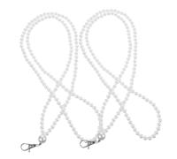 jojofuny 2pcs Zipper Pull Helper for Dresses Back Zipper Assistant Lanyard with Elegant Faux Pearl Chains for Easy Fastening and -up Various Dress Styles