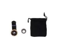 jojofuny 3 in 1 Universal Phone Macro Lens with Fisheye and Wide Angle for Tablet and Phone, Metal and Optical Lens, Easy to Install, Golden, for Travel Scenery and Close-up Clarity