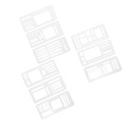 jojofuny 3 Sets Plastic Planner Stencils for Journaling - Flexible Reusable Record Template Kit for Scrapbook, Note Taking, and Reading Journal Planning