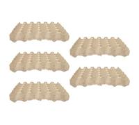 jojofuny 30-count Paper Pulp Egg Container Tray 5pcs Set Beige Reusable Egg Storage Tray Is Not Easy to Deform for Kitchen and Refrigerator Organisation