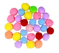 jojofuny 30 Pcs Plush Elastic Cat Balls for Indoor Kittens and Cats, Lightweight Interactive Pet Playing to Stimulate Cat's Instinct and Provide Fun Exercise Random Color